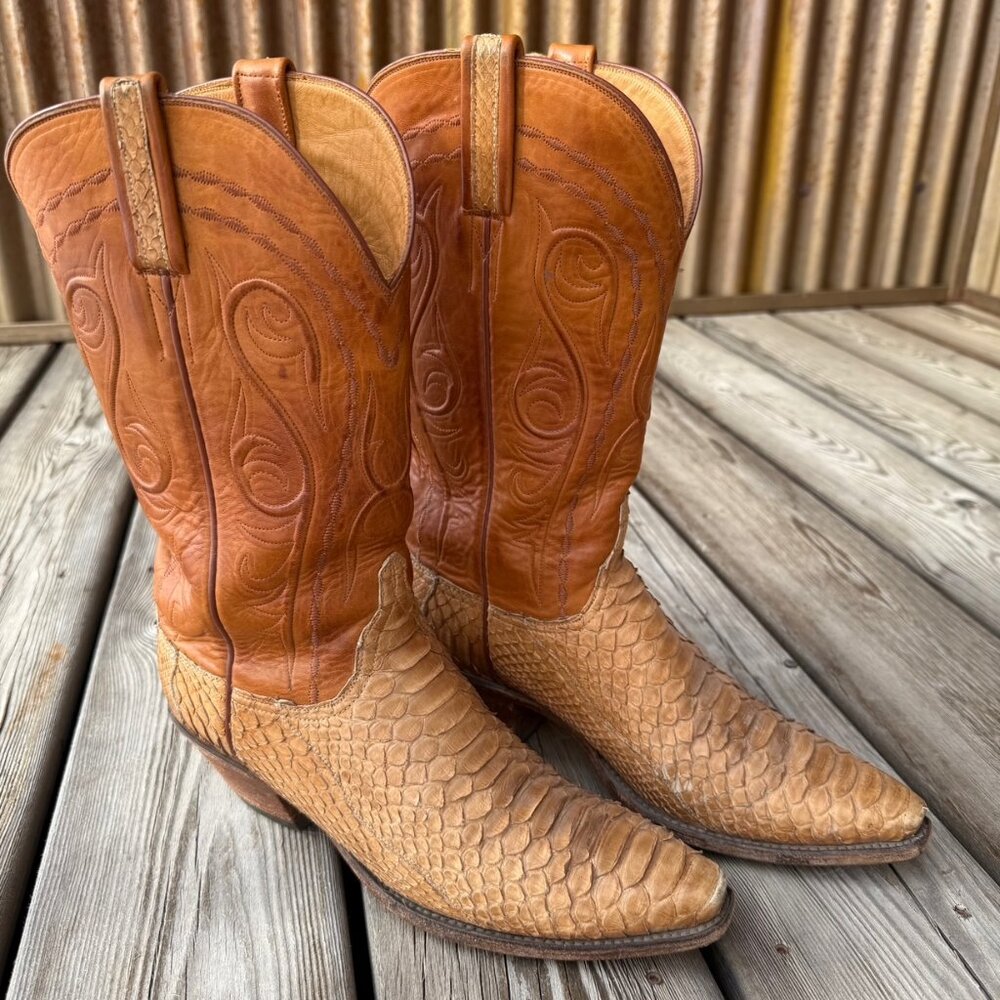 Lucchese snakeskin cowboy boots